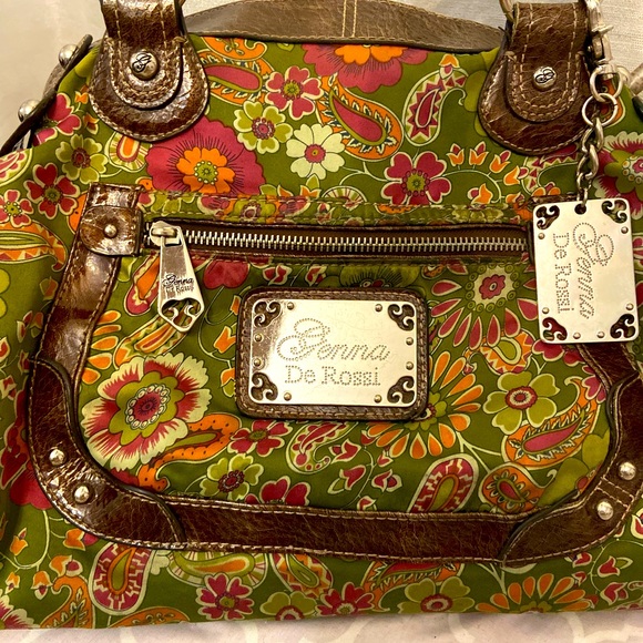 Jenna De Rossi Green Floral Shoulder Bag - Picture 3 of 11